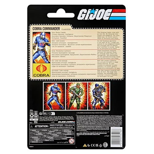 G.I. Joe Classified Series Retro Cardback Cobra Commander 6-Inch Action Figure