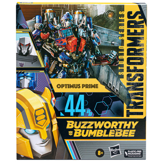 Transformers Studio Series Buzzworthy Bumblebee Leader 44BB Optimus Prime 8.5" Action Figure - R Exclusive