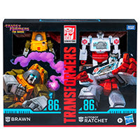 Transformers Studio Series Deluxe The Transformers: The Movie 86-27 Brawn & 86-28 Autobot Ratchet Action Figures