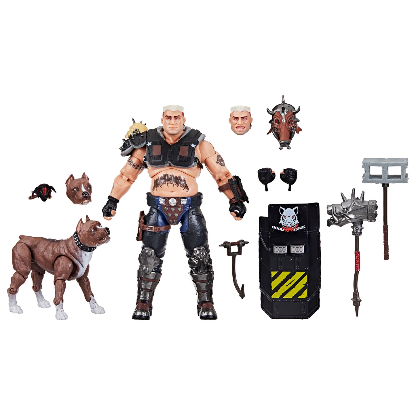 G.I. Joe Classified Series Dreadnok Road Pig and Rawkus Pet Dog Pit Bull 6-Inch Action Figure