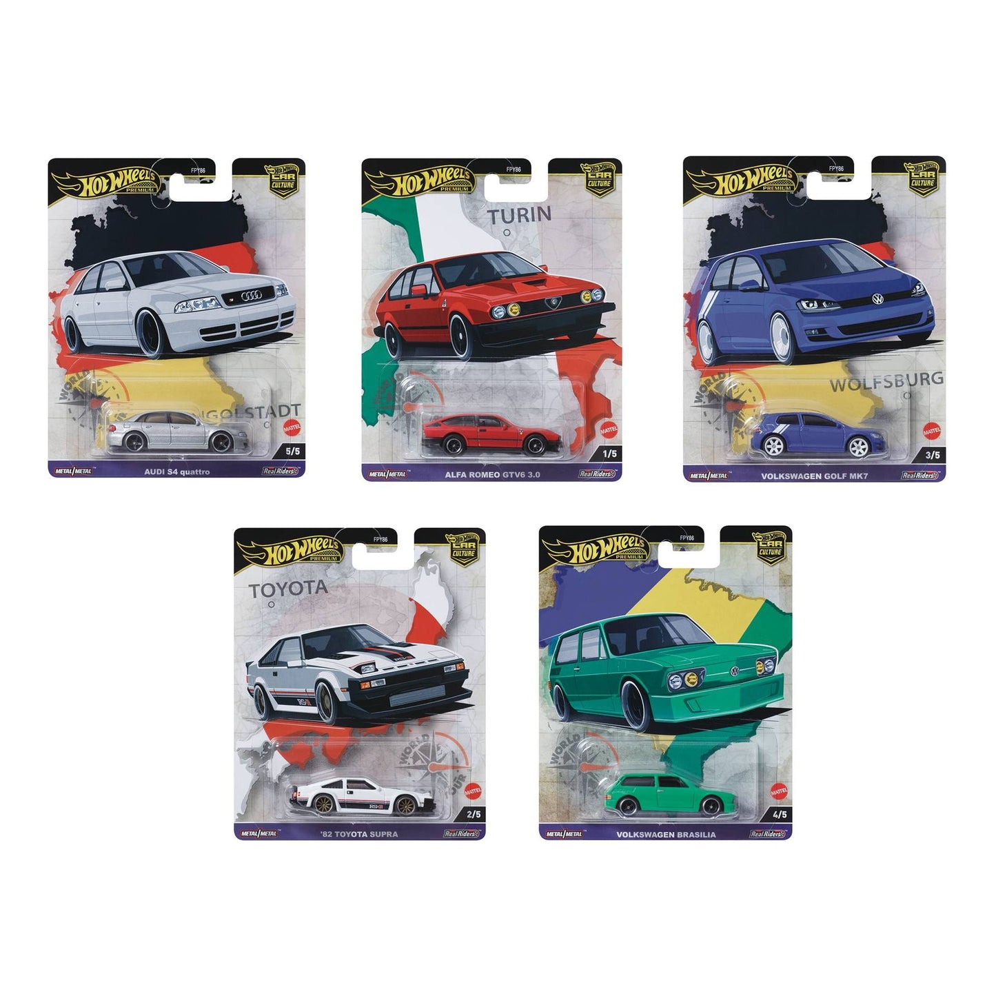 Hot Wheels Car Culture 2024 Mix 1 Vehicle Set of 5