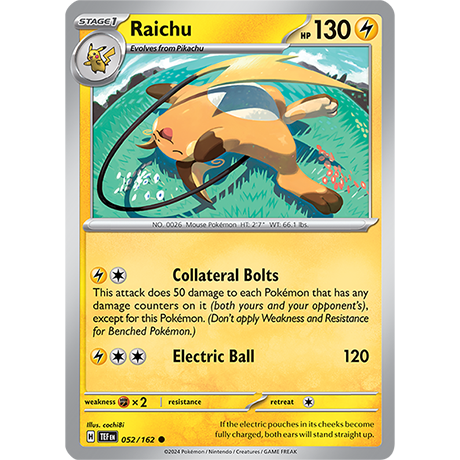 Pokémon TCG: Scarlet & Violet — Temporal Forces Raichu