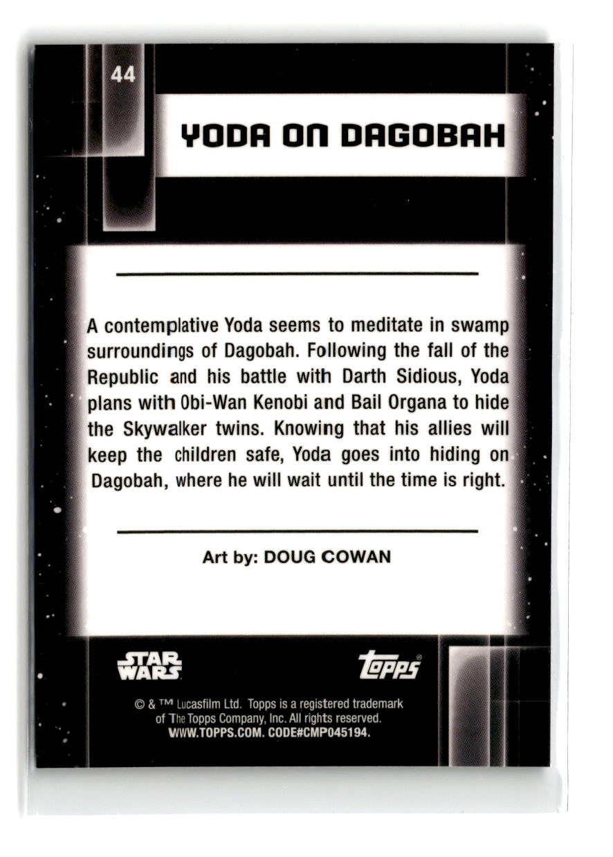 2021 Topps Star Wars Galaxy Yoda On Dagobah #44
