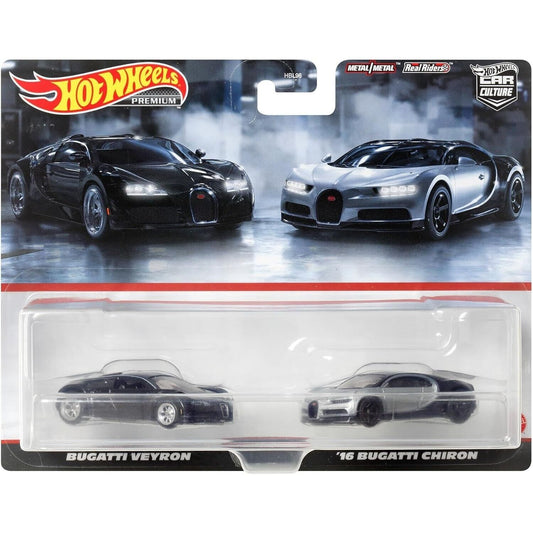 Hot Wheels Premium 2 Pack BUGATTI VEYRON / ’16 BUGATTI CHIRON