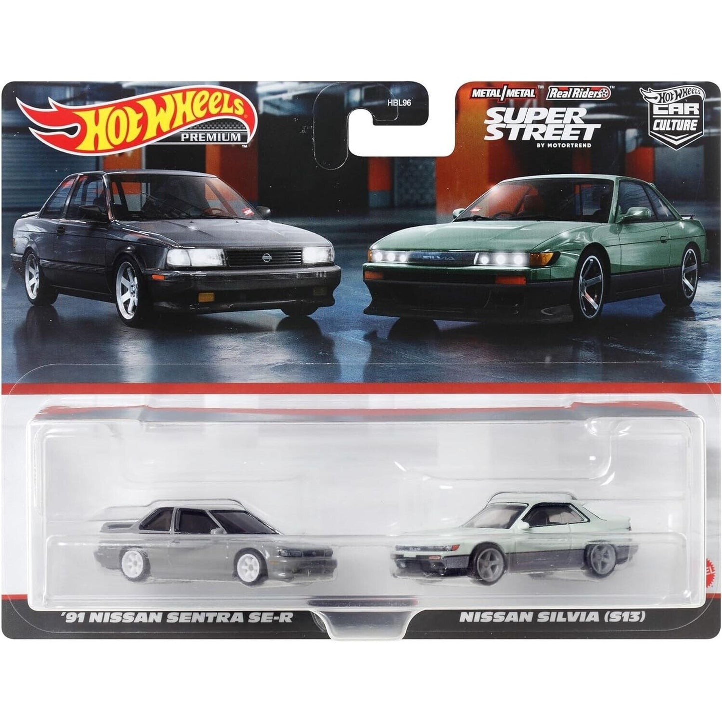 Hot Wheels Premium 2 Pack ’91 NISSAN SENTRA SE-R / SILVIA (S13)